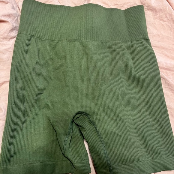 Green Ribbed Short Sleeve set - Picture 3 of 4
